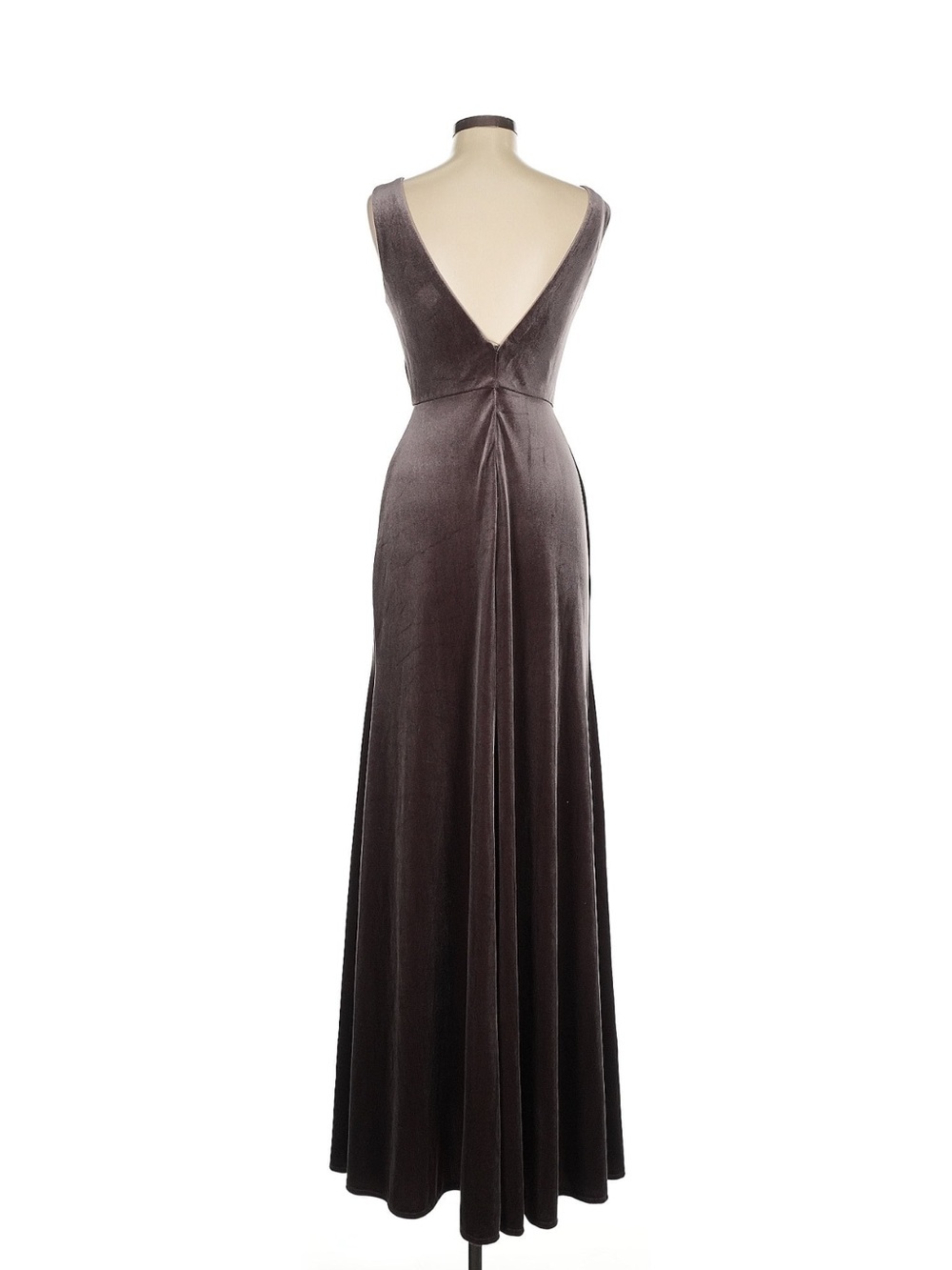 Jenny Yoo Collection Velvet Maxi Gown with Plunging V-Neck - Picture 3 of 11